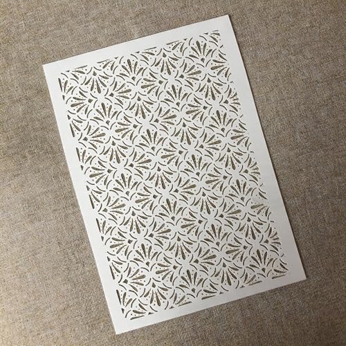 A4 Reusable Geometric Grass Texture Stencil for Painting