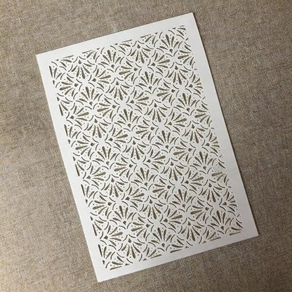 A4 Reusable Geometric Grass Texture Stencil for Painting