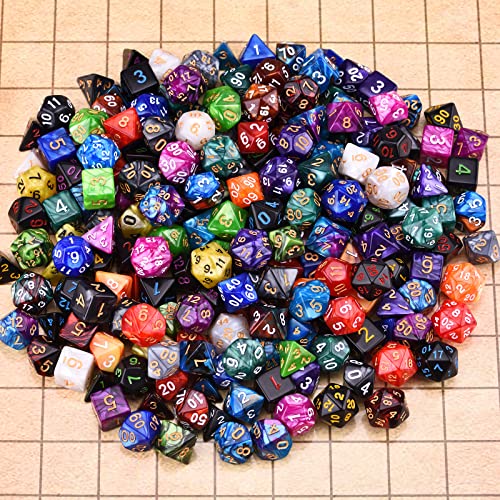 RPG Dice 210 Pieces Polyhedral Dice Set for DND (210 Count)