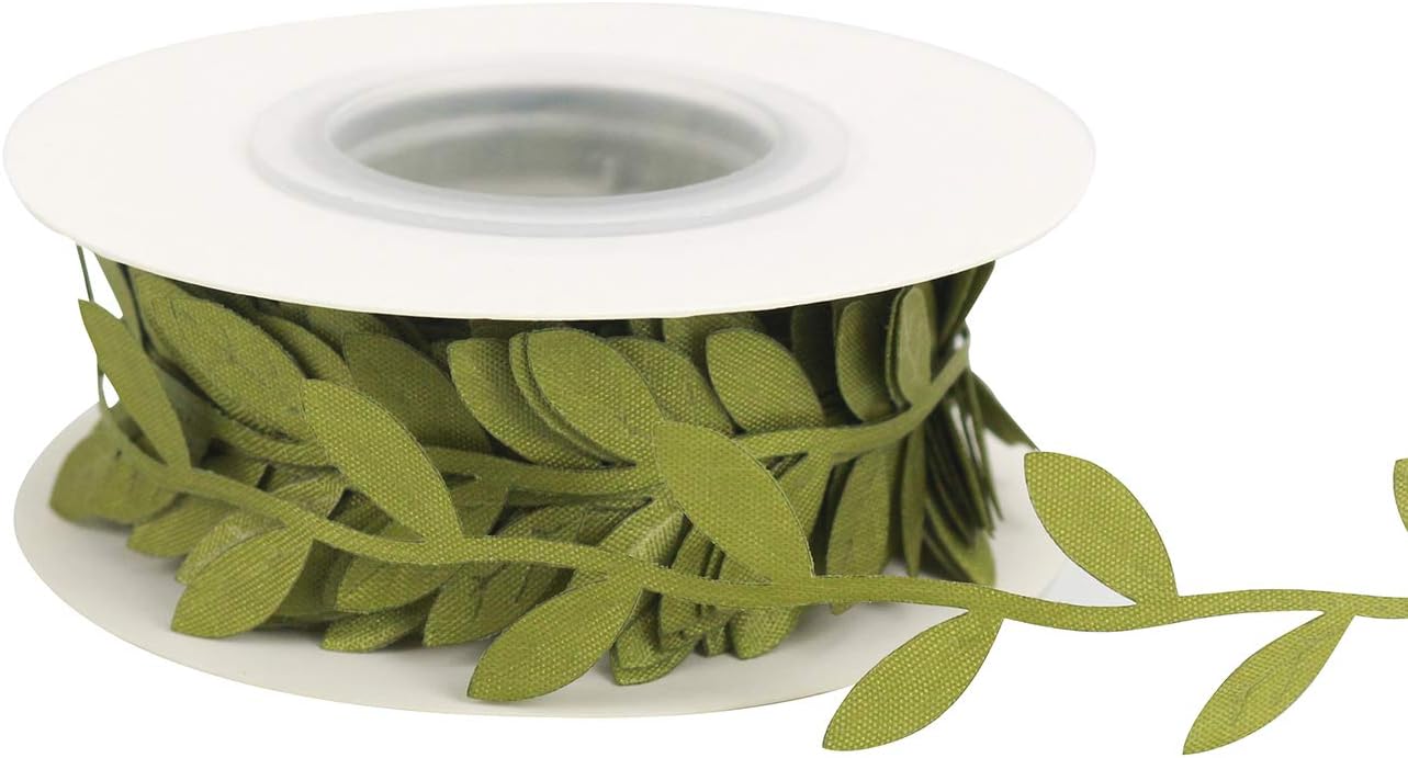 MEEDEE Leaf Trim - 1" x 20 Yards - Sage Green Ribbon for Leaf Wrapping Paper Sewing Craft Accessories Greenery Baby Shower Birthday Party Hemp Yarn Flowers Embellishments - Crafty Corner