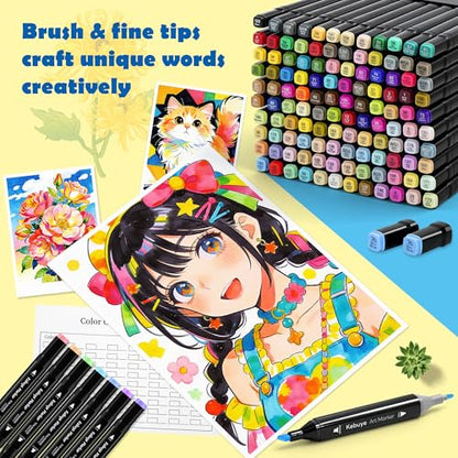 120 Colors Alcohol Markers Set (120 Count)