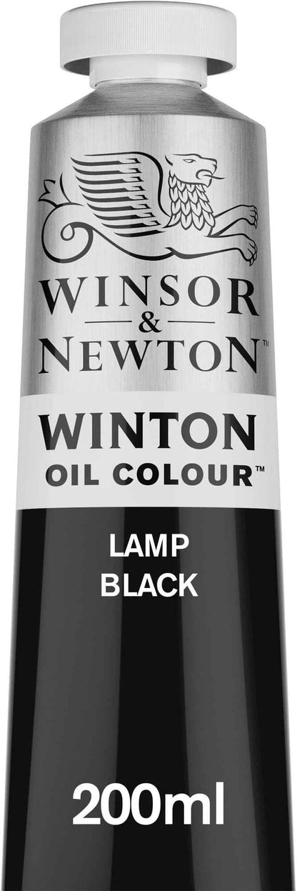 Winsor & Newton Winton Oil Color, 200ml (6.75-oz) Tube, Lamp Black