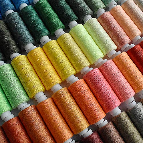 Sewing Thread 100 Colors Sewing Machine and Hand Stitching Polyester for Hand Stitching
