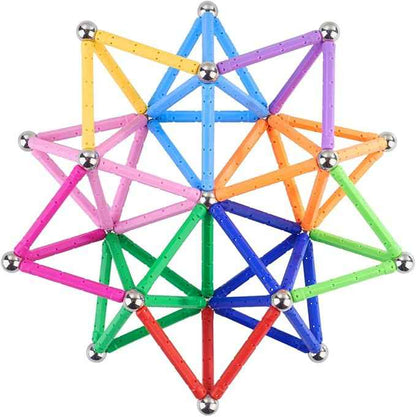 Beicarin 310 Pcs Magnetic Building Sticks Blocks Toys, Magnet Educational Toys Magnetic Blocks Sticks Stacking Toys Set for Kids and Adult, Non-Toxic Building Toy 3D Puzzle with Storage Bag