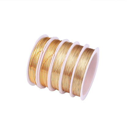 KC Gold Copper Wire 0.4mm Bead Cord for Bracelet Necklace Charm Beading Jewelry Making 27yard - Crafty Corner