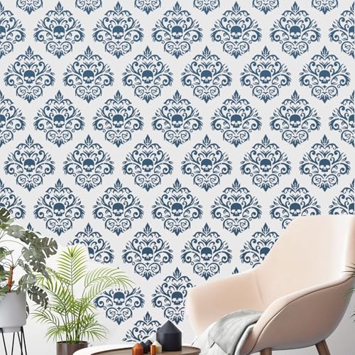 Damask Stencils for Walls 12inch Damask Stencil (9 Count)