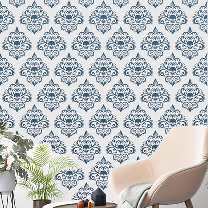 Damask Stencils for Walls 12inch Damask Stencil (9 Count)