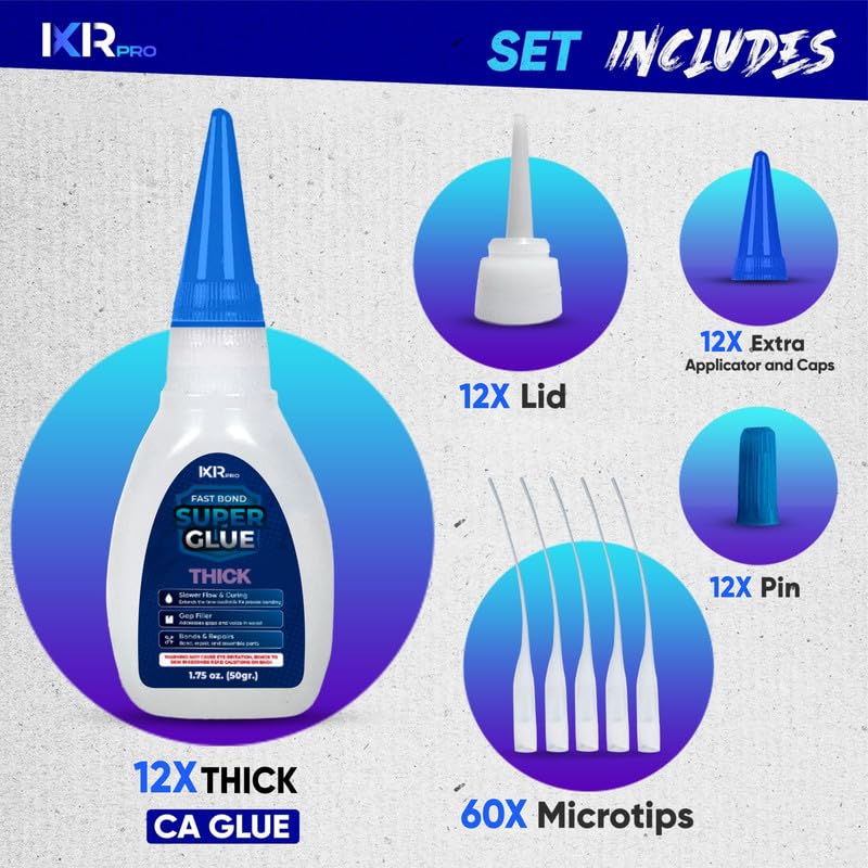 Thick CA Glue (12 Count)