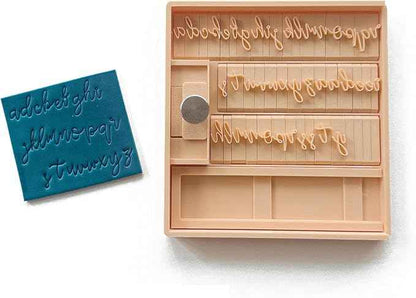 De90sCrafts Script Alphabet Stamps | Cursive Letter | Handwritten Font | Polymer Clay and Fondant | 5mm/8mm/12mm (Lowercase Only (12mm))