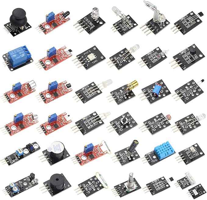 37 - Sensor Assortment Kit: A Sensor Starter Kit for Arduino and Raspberry Pi. Ideal for 37 - in - 1 Robot Projects and a Great Starting Point for Both Arduino and Raspberry Pi Enthusiasts.
