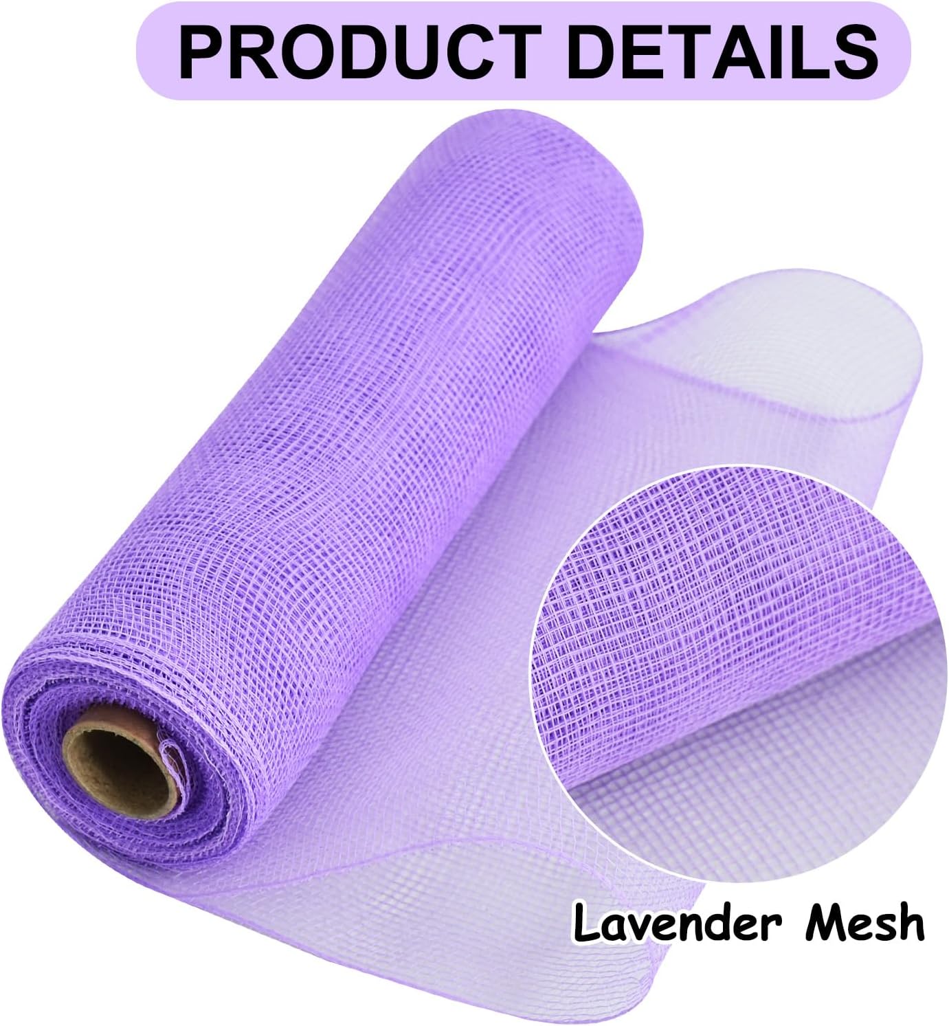 TONIFUL 2 Rolls 10 Inch Lavender Purple Decorative Mesh Ribbbon Rolls, Fabric Mesh for Mesh Wreath Supplies, Front Door Wreath Crafts Tree Decor Christmas NewYears Halloween Decoration (10 yds/roll) - Crafty Corner