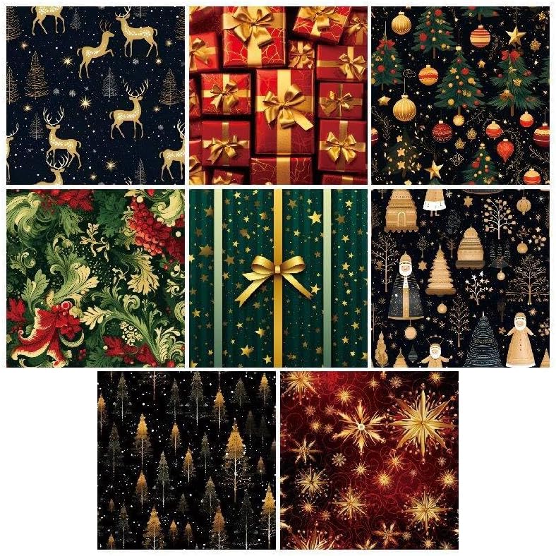Chritmas Scrapbook Paper Ballon Ribbon Festival Patterned Paper 6×6,24 Sheets Single-Sided Scrapbooking CardStock Papers Pad for Holiday Cardmaking DIY Origami Journaling Papers. - Crafty Corner