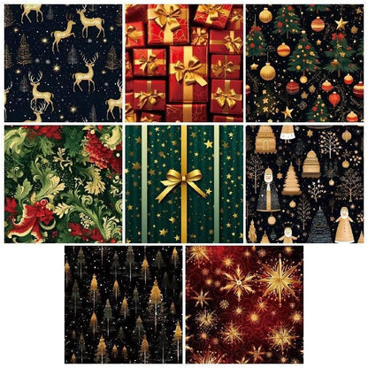 Chritmas Scrapbook Paper Ballon Ribbon Festival Patterned Paper 6×6,24 Sheets Single-Sided Scrapbooking CardStock Papers Pad for Holiday Cardmaking DIY Origami Journaling Papers. - Crafty Corner