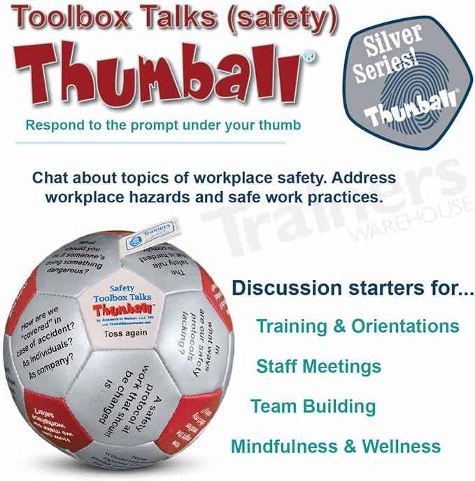 Trainers Warehouse 6" Thumball Collection, 32 Prompts for Conversation, Team Building, Relationship and Training