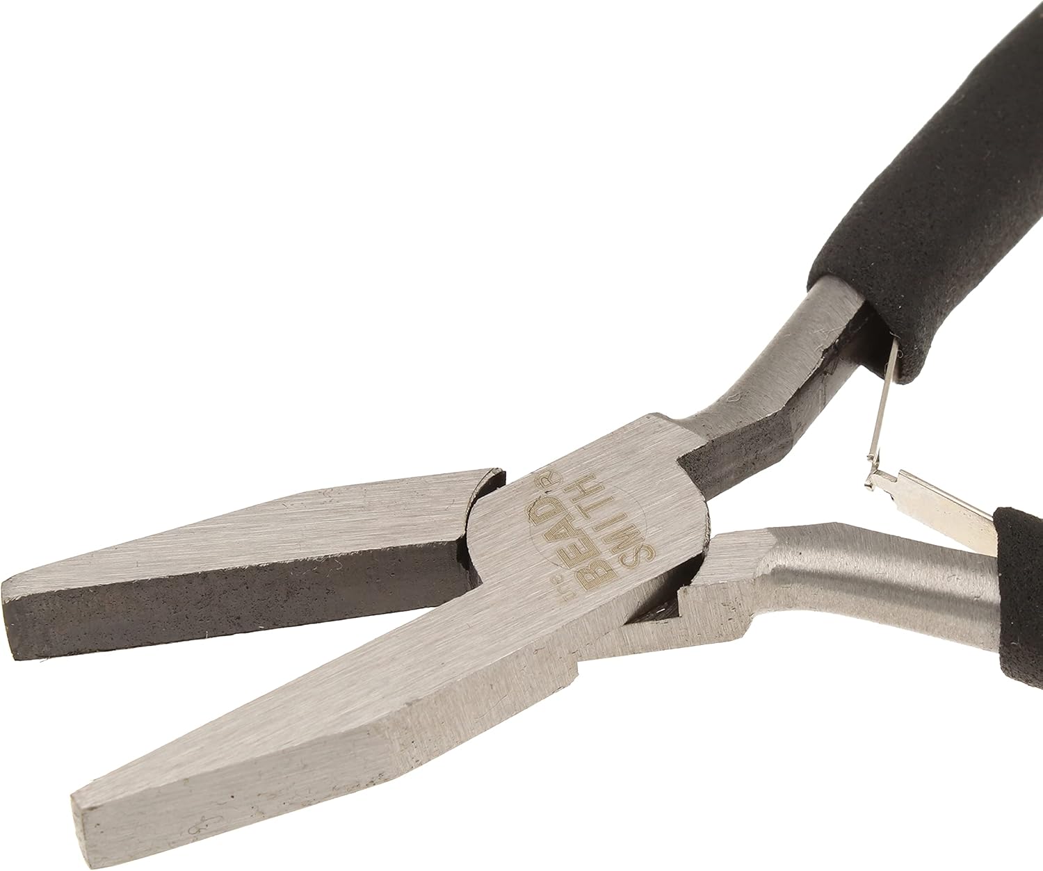 The Beadsmith Color-ID Flat Nose Plier – 5 inches (127mm) – Red Comfort Grip Handle – Polished Steel Head and Double-Leaf Spring - Tool for Jewelry Making - Crafty Corner