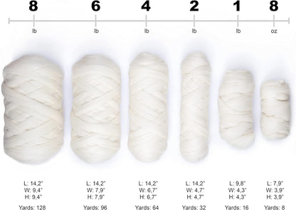 Natural Wool Bulk roving, 4 lb. Best Wool for Spinning, arm Knitting, Felting, Chunky Blankets yarn and Tapestry. Natural Colors, un-Dyed. (Sand, 4 lb)