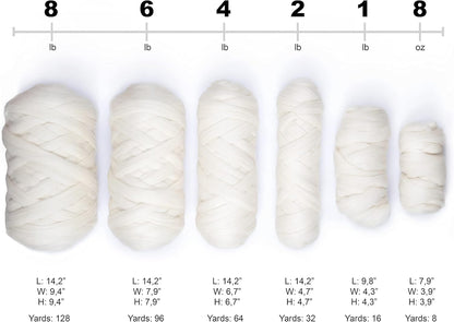 Natural Wool Bulk roving, 4 lb. Best Wool for Spinning, arm Knitting, Felting, Chunky Blankets and Tapestry. Natural Colors, un-Dyed. (Mocha, 4 lb)