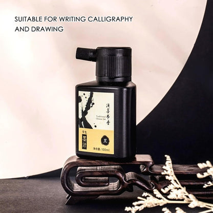 250 ML/8.8 OZ Calligraphy and Sumi Liquid Ink - Versatile Elegance for Chinese Traditional Art Works and Japanese Brush Art - Crafty Corner