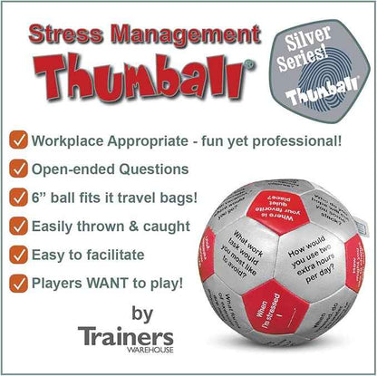 Trainers Warehouse 6" Thumball Collection, 32 Prompts for Conversation, Team Building, Relationship and Training