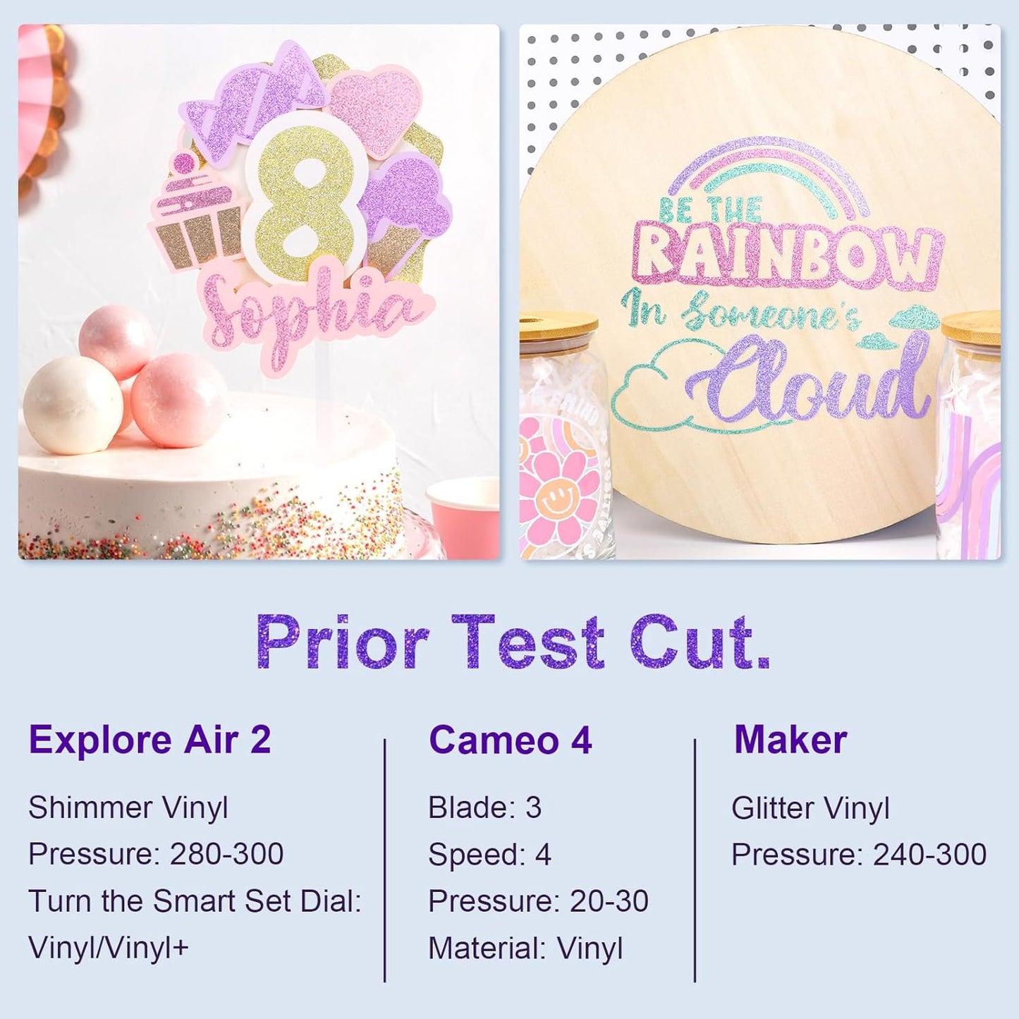 TECKWRAP Shimmer Vinyl Glitter Adhesive Sheets for Craft Cutter 12" x 12" 10 Sheets/Pack