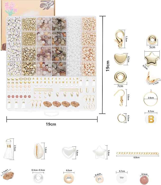 Xylise Jewelry Making Supplies Kit Natural Stone Beads for Irregular Natural Stone with for DIY Craft Bracelet Necklace Earrings for Adults(Light Purple)