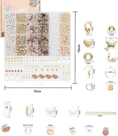 Xylise Jewelry Making Supplies Kit Natural Stone Beads for Irregular Natural Stone with for DIY Craft Bracelet Necklace Earrings for Adults(Light Purple)