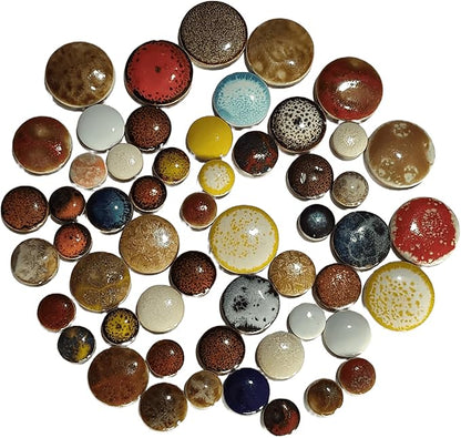 PINUO&KE 0.99 lb Mosaic Tiles for Crafts Bulk, Mosaic Ceramics Pieces for Garden Crafts Kits DIY Mosaic Art Decor