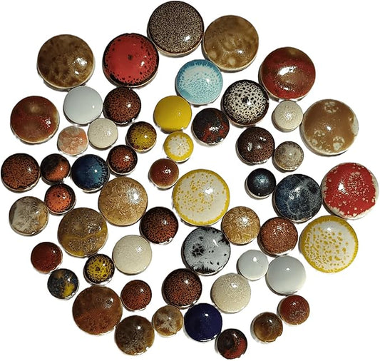 PINUO&KE 0.99 lb Mosaic Tiles for Crafts Bulk, Mosaic Ceramics Pieces for Garden Crafts Kits DIY Mosaic Art Decor
