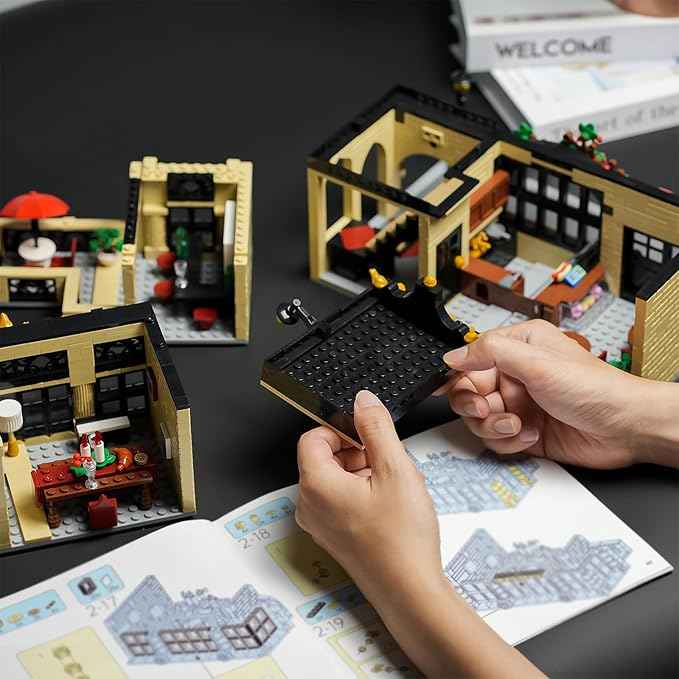 ENJBRICK Flowers City Restaurant Assembly Square Building kit for Adutls,Creator Building Sets for Girls 8-12 Years 1489 pcs