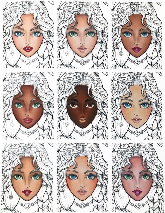 6 Colors Skin Tone Alcohol Markers Set (6 Count)