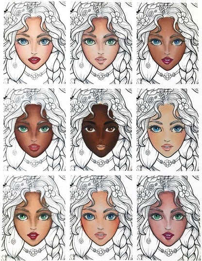 6 Colors Skin Tone Alcohol Markers Set (6 Count)