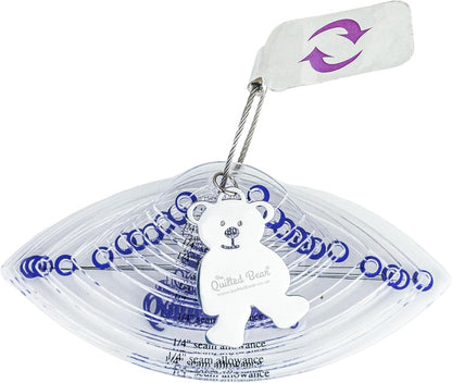 The Quilted Bear Leaf Quilting Templates – 8 Clear Non-Slip Acrylic Quilt Templates for Precise Fabric Cutting & Stress-Free Machine Quilting - Ideal for Quilt & Sewing Supplies (¾–3")