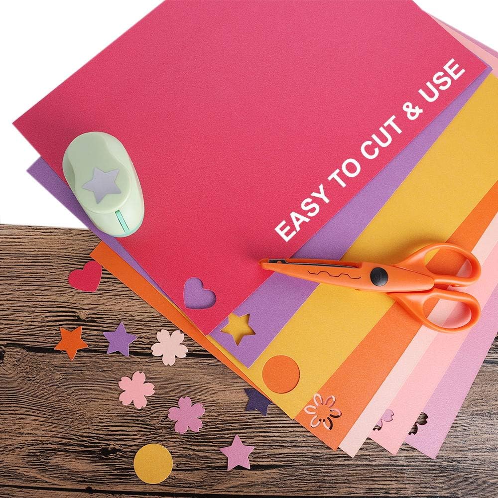 UCEC Cardstock Paper, 8.5'' x 11'', 60 Sheets 20 Colors, Shimmer Cardstock Paper, Double-Sided Rainbow Bright Card stock Paper for DIY Art, Crafts, Scrapbook, Card Making, School Supplies, 250 GSM - Crafty Corner