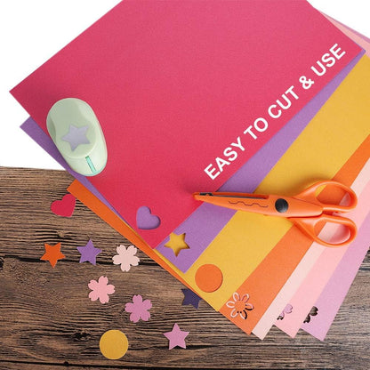 UCEC Cardstock Paper, 8.5'' x 11'', 60 Sheets 20 Colors, Shimmer Cardstock Paper, Double-Sided Rainbow Bright Card stock Paper for DIY Art, Crafts, Scrapbook, Card Making, School Supplies, 250 GSM - Crafty Corner