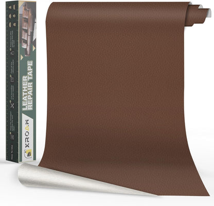 Leather Repair Tape, 23.6x79 inch Leather Patches for Furniture, Self Adhesive Leather Repair Patch for Sofas, Couches, Leather Covers, Seats, Chairs, Vinyl Repair Tape Brown
