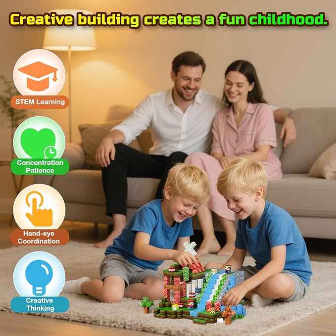 200PCS Magnetic Blocks, Magnetic Building Cube Toys for Kids, STEM Montessori Stacking, Sensory Education Toys for Toddlers Building World Set, Christmas Birthday Gifts for Kids Age 3 4 5 6 7 8 9 10