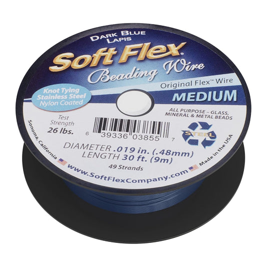 Soft Flex 49 Strand Beading Wire - Medium 0.19 Diameter - 30 Feet Nylon Design Wire - Crafty Corner