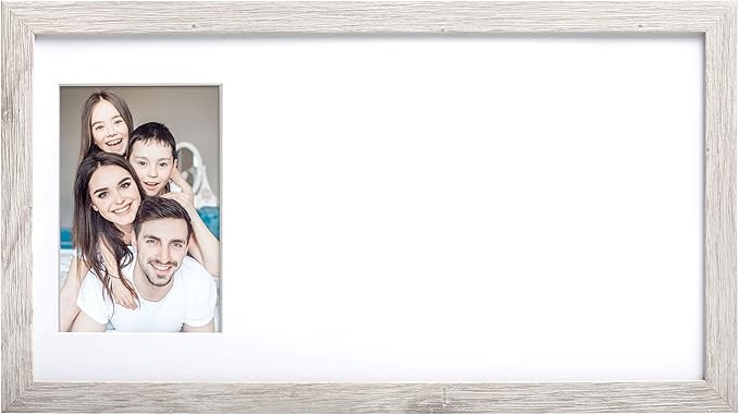 Kate & Milo DIY Family Handprint Frame Kit, Mother’s Day Gift, Family Photo Keepsake Craft Frame with Paint, Rustic Farmhouse Home Décor