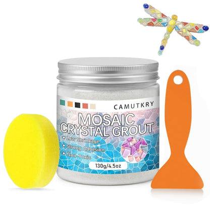 Mosaic Crystal Grout – Ultimate Grouting Solution & DIY Craft Essential for Mosaic Tile Projects, Handmade Art, & Home Decor (4.5oz)