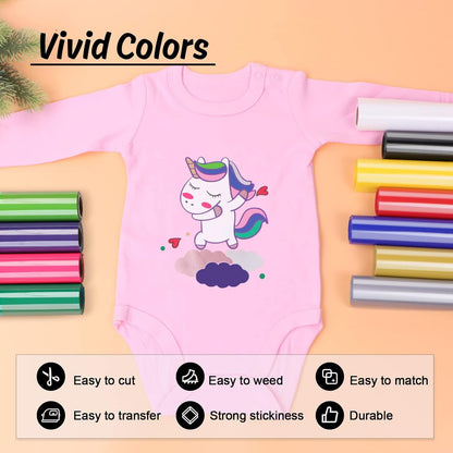 HTVRONT HTV Vinyl Rolls Heat Transfer Vinyl - 12" x 5ft Camel HTV Vinyl for Shirts, Iron on Vinyl for All Cutter Machine - Easy to Cut & Weed for Heat Vinyl Design (Camel)