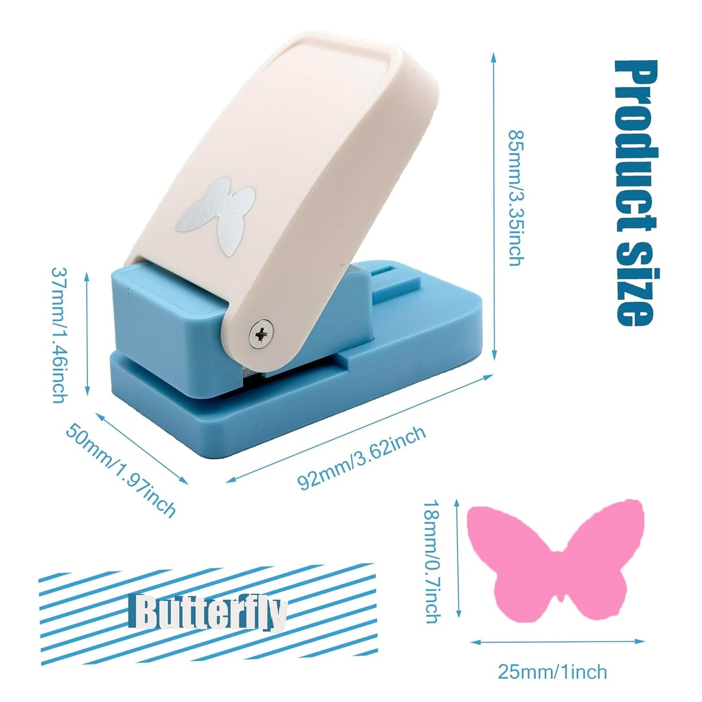 MIAO JIN Craft Punch - Hand Scrapbooking Edge Punch, DIY Art, Gift Cards, Wedding Cards, Decorations (Butterfly) - Crafty Corner