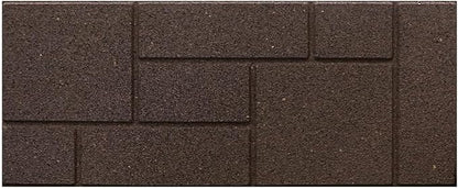 Garden Central 4-Pack 24”x10” Fake Cobblestone Rubber Stair Treads, Rectangular, Brown – Reversible Non-Slip Faux Stepping Stones for Landscaping Pathways – DIY Decor for Indoor & Outdoor Steps
