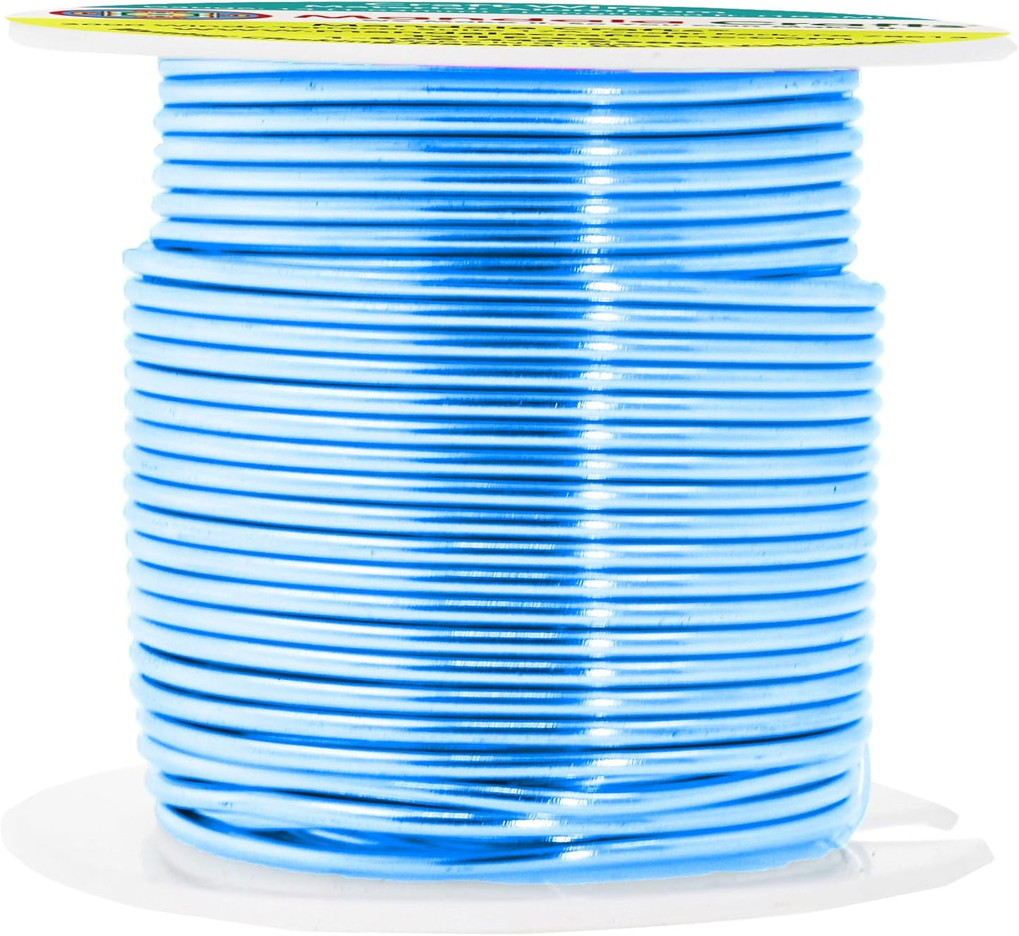 Mandala Crafts 14 Gauge Anodized Aluminum Craft Wire for Jewelry Making - 60 FT Colored Flexible Vivid Sky Blue Wire - Bendable for Bonsai Armature Crafting Sculpting - Crafty Corner