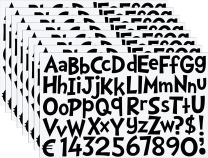 TaoBary 544 Pcs 2 Inch 16 Sheets Large Letter Stickers, Upper and Lower Case, Adhesive Vinyl Alphabet Sticker for Bulletin Board, Poster, Bottle, DIY, Notebook(Black,2 Inch)