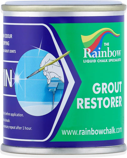 Grout Pen Brown Grout Paint: Waterproof Tile Paint Grout Refresh Restorer for Floor, Kitchen & Bathroom Shower Tiles - Brown - Can Size for Larger Projects - 125ml (4.2oz)