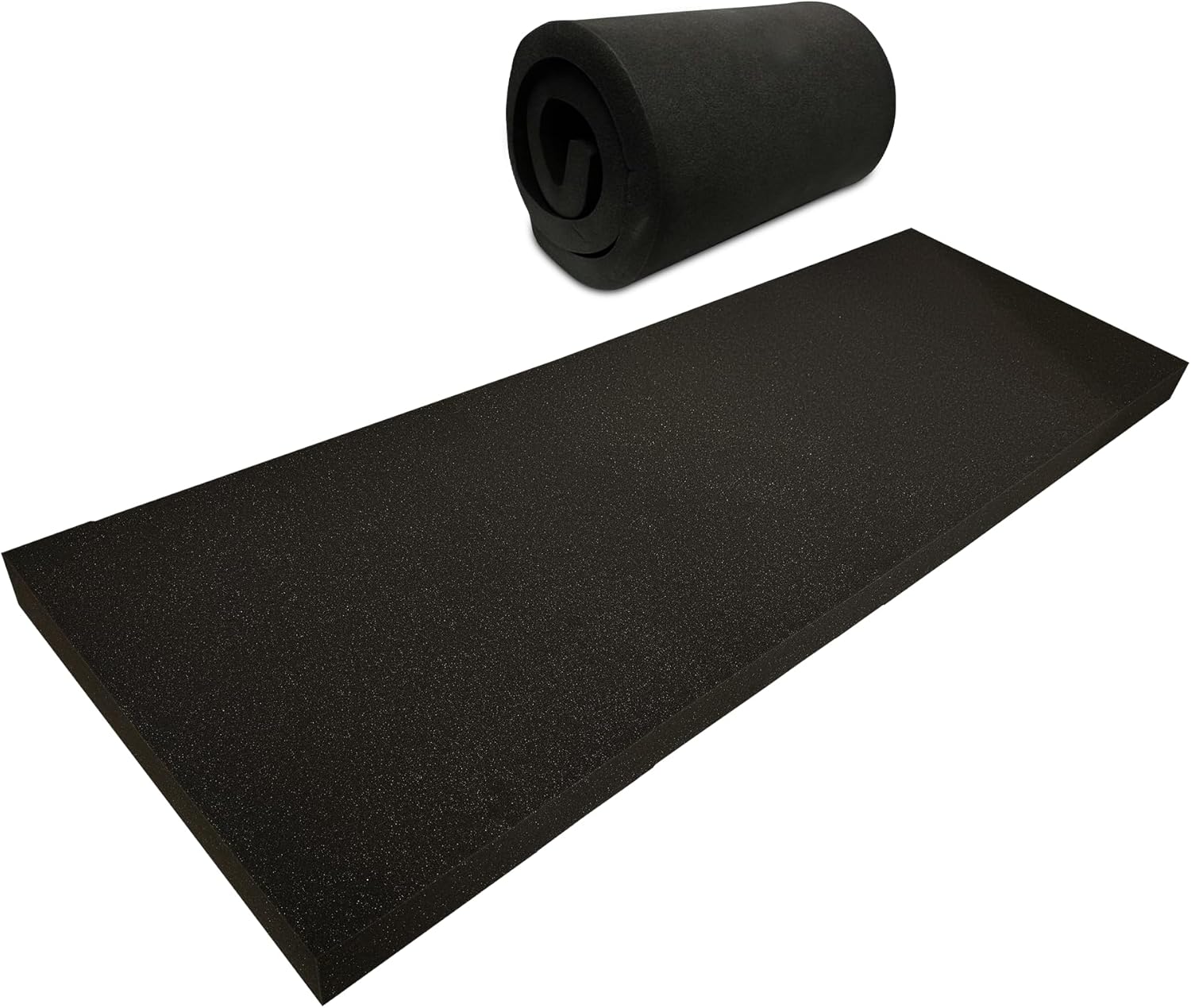 QOMFY 3" Height x 18" Width x 42" Length Charcoal Upholstery Foam Sheet | Made in USA | Multi-Purpose Foam for Upholstery, DIY, Packaging & Acoustic Projects - Crafty Corner