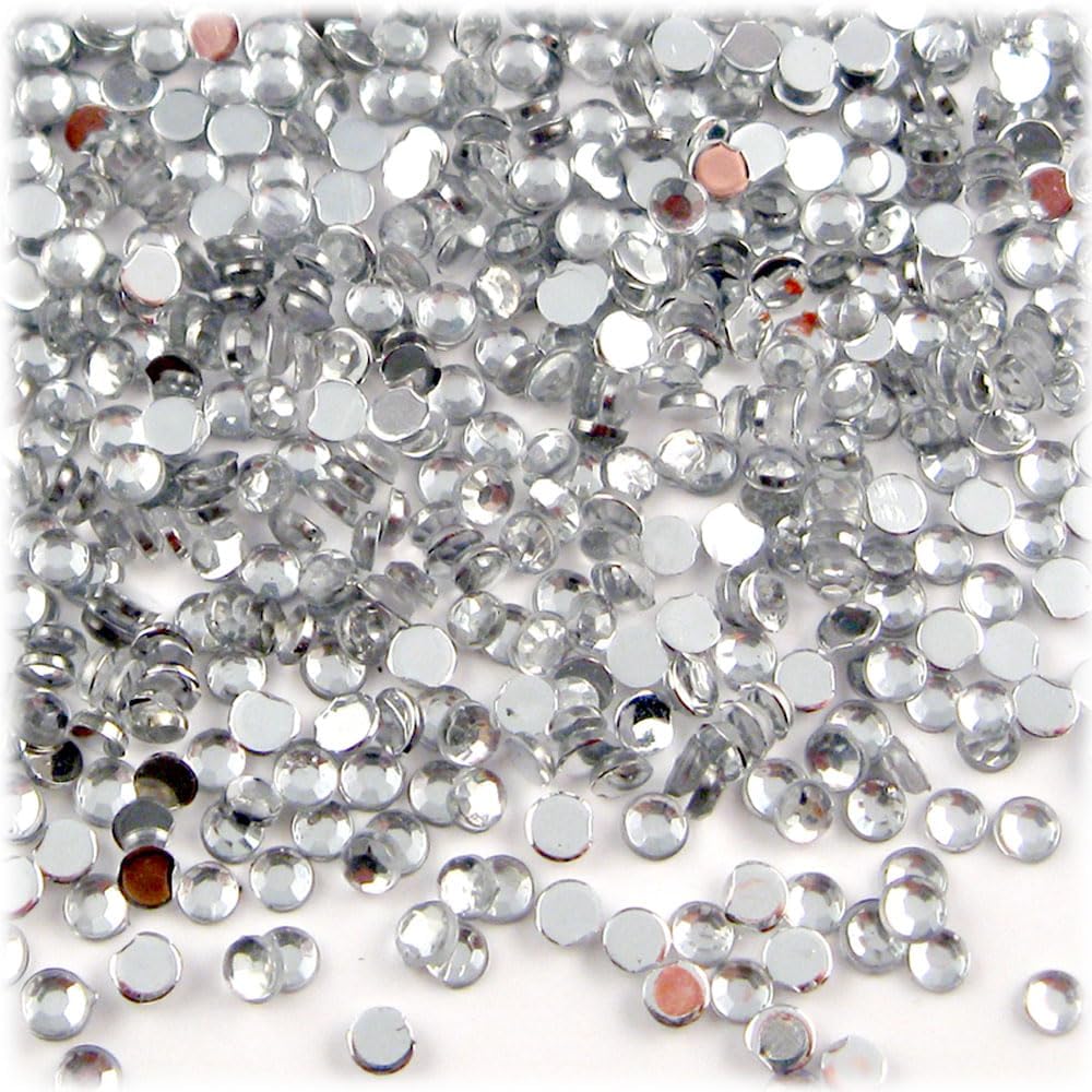 The Crafts Outlet 1,440pc Rhinestones Round 3mm (10ss) Flatback Beer Brown - Crafty Corner