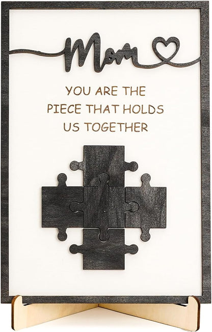 Mothers day gifts for mom from daughter/son - You Are the Piece That Holds Us Together – Gifts for Mom- Customized Moms Puzzle Piece Sign, Best Presents for Moms, Best mommm Ever Gift, Mothers Dayy Decor for Mother's Day