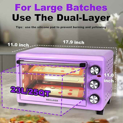 25QT Polymer Clay Oven with Adjustable Time & Temperature,Large Capacity Electric Oven for bake Clay,Polymer Clay Tools,Includes Tray,Wire Rack,Thermometer,Heat-resistant Silicone Mat and Gloves