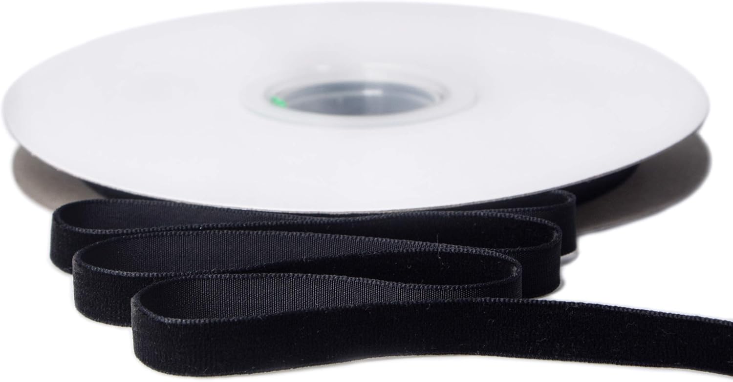 Ribbli Polyester Black Velvet Ribbon,3/8 Inch,10-Yard Spool,Use for Choker,Gift Wrapping,Floral Bouquets, Boutonnieres - Crafty Corner